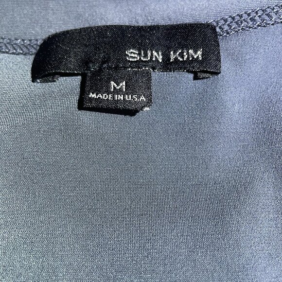 Sun Kim Women's Asymmetrical Buttoned Tunic Top Vest. Size Medium *fits like L - Picture 8 of 9